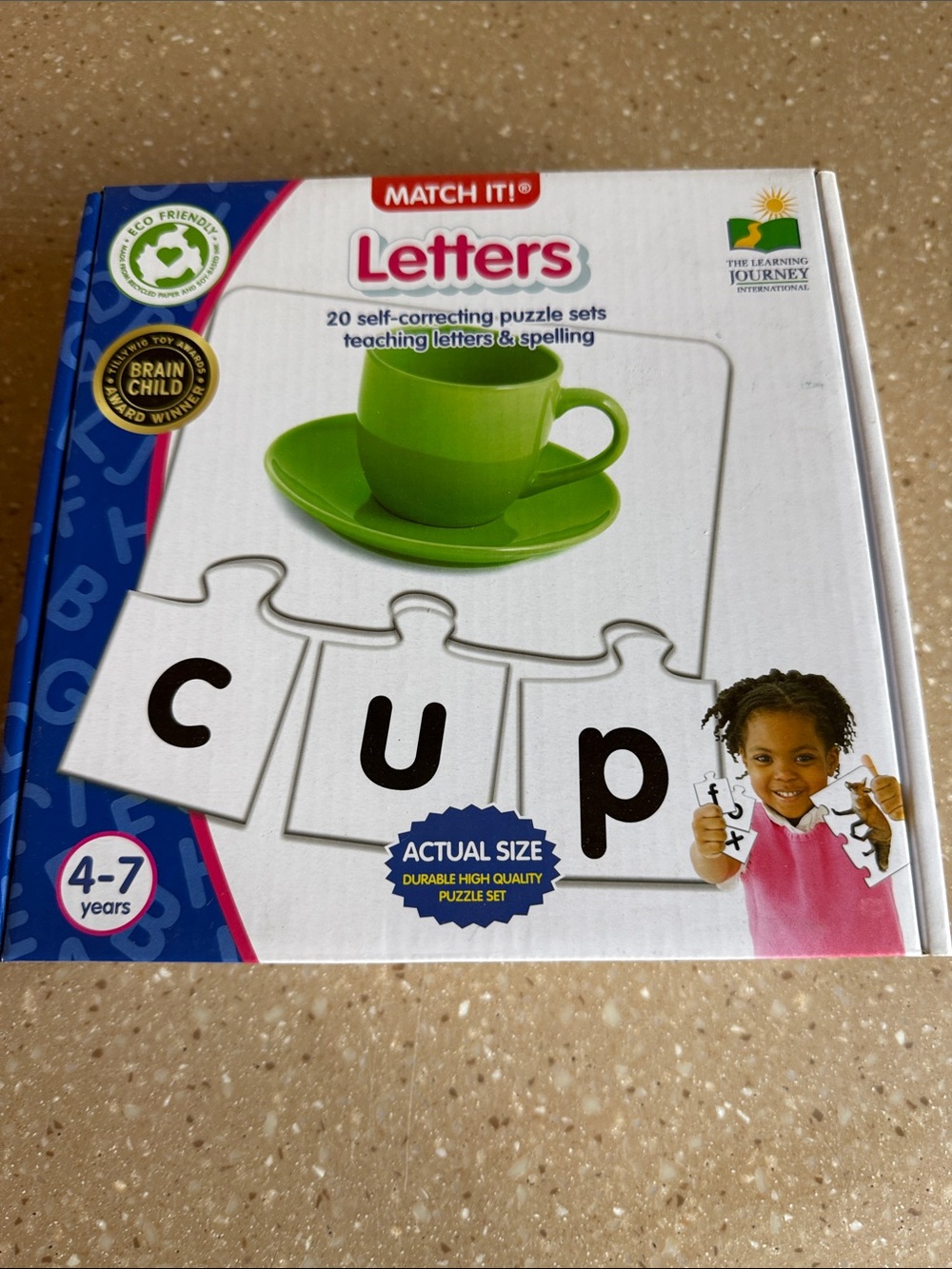 Match Letters Puzzle Set - Green Cup